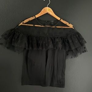 J. Crew Star Tulle Blouse